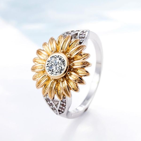 cluster rings 925 sterling silver sunflower + zircon ring for women man wedding engagement party fashion charm jewelry ydhr337, Golden;silver
cluster rings 925 sterling silver sunflower + zircon ring for women man wedding engagement party fashion charm jewelry ydhr337, Golden;silver