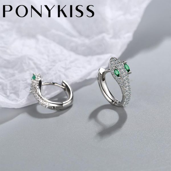 hoop & huggie ponykiss real 925 sterling silver snake green eyes zircon earrings for women men punk hiphop fine jewelry drop, Golden;silver
hoop & huggie ponykiss real 925 sterling silver snake green eyes zircon earrings for women men punk hiphop fine jewelry drop, Golden;silver