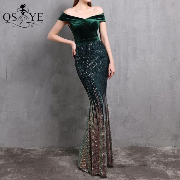 party dresses qsyye emerald evening dress mermaid off shoulder sequin gown velvet elegant fading fitted formal, White;black
party dresses qsyye emerald evening dress mermaid off shoulder sequin gown velvet elegant fading fitted formal, White;black