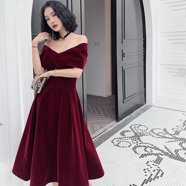 slash neck v-neck women velour evening dresses bride wedding party a-line dress elegant fit and flare gown vestidos skirt ethnic clothi, Red
slash neck v-neck women velour evening dresses bride wedding party a-line dress elegant fit and flare gown vestidos skirt ethnic clothi, Red