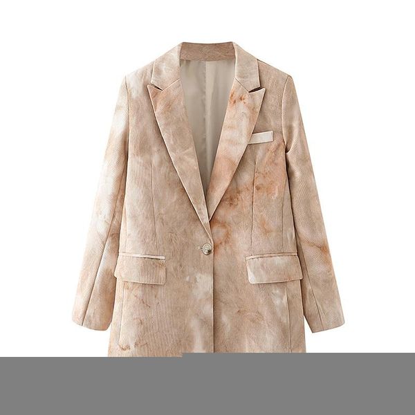 stylish pockets oversized tie dye style jacket coat women 2021 fashion lapel collar long sleeve loose outerwear chic women's jackets, Black;brown
stylish pockets oversized tie dye style jacket coat women 2021 fashion lapel collar long sleeve loose outerwear chic women's jackets, Black;brown