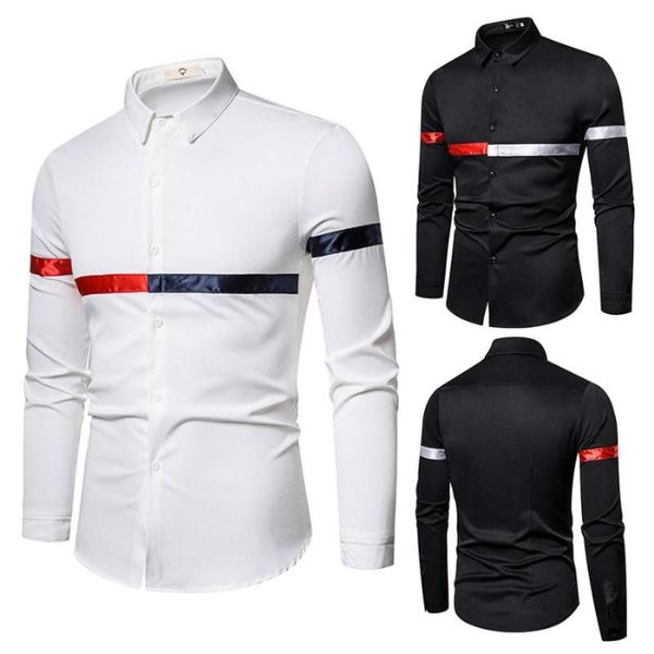 men's casual shirts camisas de hombre man button up crop dress simplicity cardigan designers long sleeves, White;black
men's casual shirts camisas de hombre man button up crop dress simplicity cardigan designers long sleeves, White;black