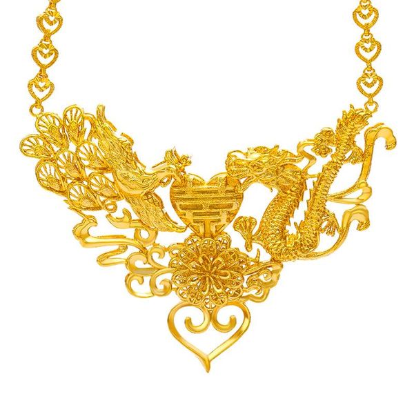 pendant necklaces vintage yellow gold filled dragon & phoenix necklace womens wedding bridal jewelry gift, Silver
pendant necklaces vintage yellow gold filled dragon & phoenix necklace womens wedding bridal jewelry gift, Silver