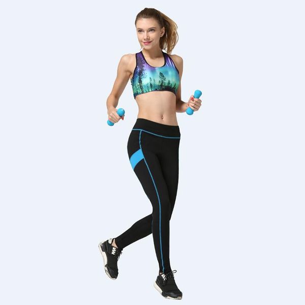 women's leggings women stitching color fitness quick drying exercise energy pants trousers ropa mujer, Black
women's leggings women stitching color fitness quick drying exercise energy pants trousers ropa mujer, Black
