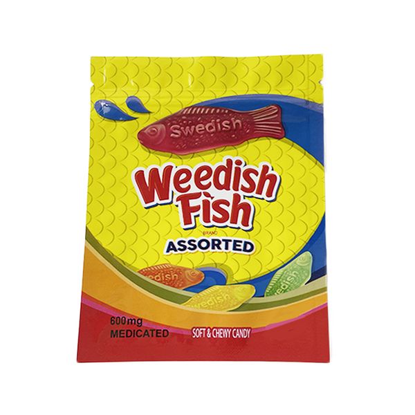 weedish fish assorted candy edible packaging bag 600mg zip lock smell proof gummy bags
weedish fish assorted candy edible packaging bag 600mg zip lock smell proof gummy bags