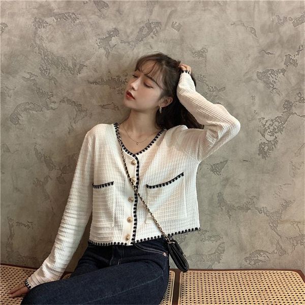 women's knits & tees spring autumn cardigan korean women v-neck long sleeve knitted sweater female cardigans coat ladies c140, White
women's knits & tees spring autumn cardigan korean women v-neck long sleeve knitted sweater female cardigans coat ladies c140, White