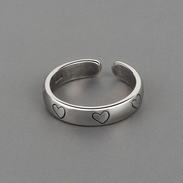 cluster rings 925 sterling silver vintage heart-shaped for women trendy simple open women's ring wedding party jewelry gift wholesale, Golden;silver
cluster rings 925 sterling silver vintage heart-shaped for women trendy simple open women's ring wedding party jewelry gift wholesale, Golden;silver