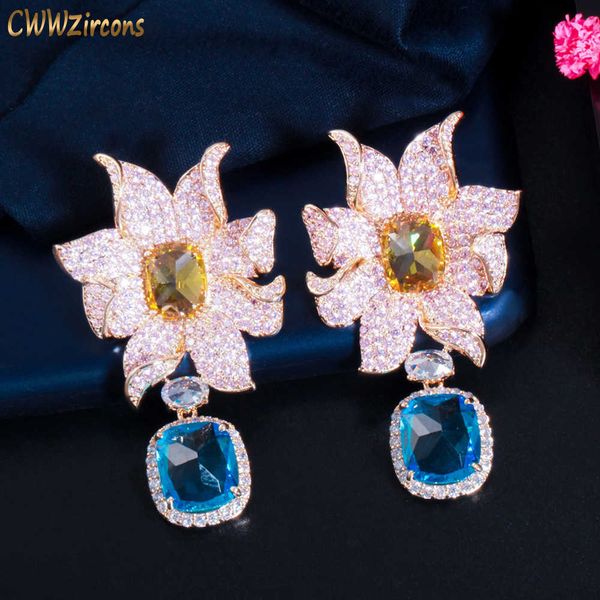 micro paved blue cubic zirconia long big geometric flower drop earrings gold color bridal dress wedding jewelry cz839 210714, Silver
micro paved blue cubic zirconia long big geometric flower drop earrings gold color bridal dress wedding jewelry cz839 210714, Silver