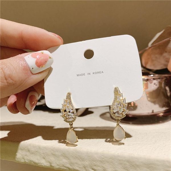dangle & chandelier korea fashion jewelry 14k real gold plating zircon wing cat eye pendant earrings elegant women's wedding accessorie, Silver
dangle & chandelier korea fashion jewelry 14k real gold plating zircon wing cat eye pendant earrings elegant women's wedding accessorie, Silver