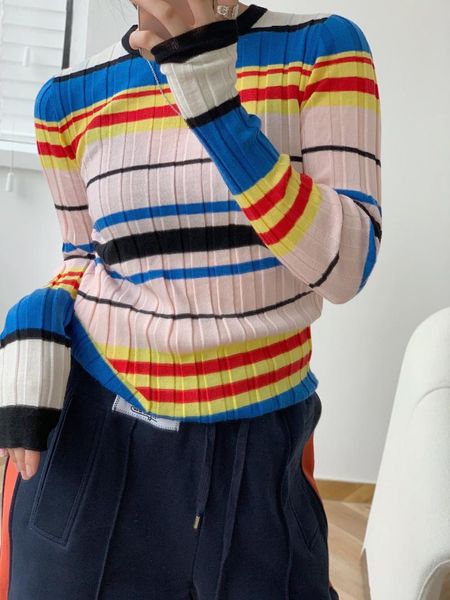 women's sweaters 2021 women colorful striped 50% wool knitted stretch jumpers sweater for female gdnz 9.26, White;black
women's sweaters 2021 women colorful striped 50% wool knitted stretch jumpers sweater for female gdnz 9.26, White;black