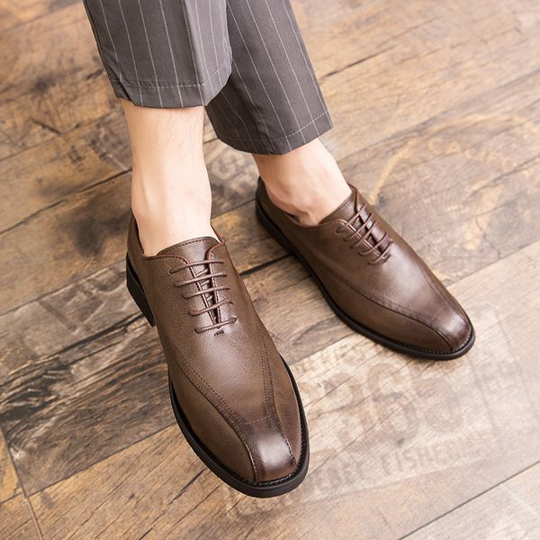 spring men's shoes busins casual single low pointed block drs large size, Black
spring men's shoes busins casual single low pointed block drs large size, Black