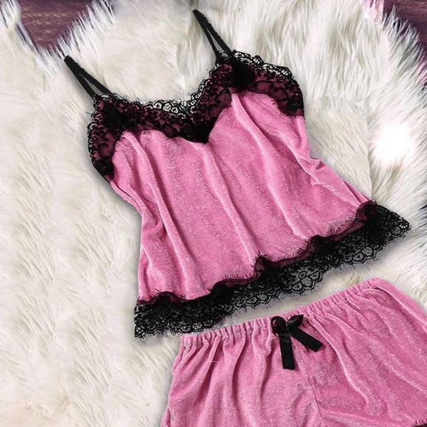 18 lingerie camisole women sleepwear bow shorts v neck velvet pajamas casual underwear suit, Black;red
18 lingerie camisole women sleepwear bow shorts v neck velvet pajamas casual underwear suit, Black;red
