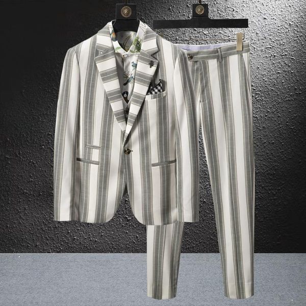 spring suit men british style man stripe bridegroom's wedding 2021 grooms 3 piece suits men's & blazers, White;black
spring suit men british style man stripe bridegroom's wedding 2021 grooms 3 piece suits men's & blazers, White;black