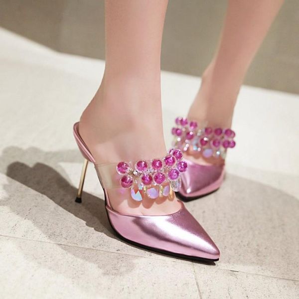 slippers pxelena gorgeous pearl mules slides women super thin high heel crystal wedding party date nightclub pageant summer shoe, Black
slippers pxelena gorgeous pearl mules slides women super thin high heel crystal wedding party date nightclub pageant summer shoe, Black