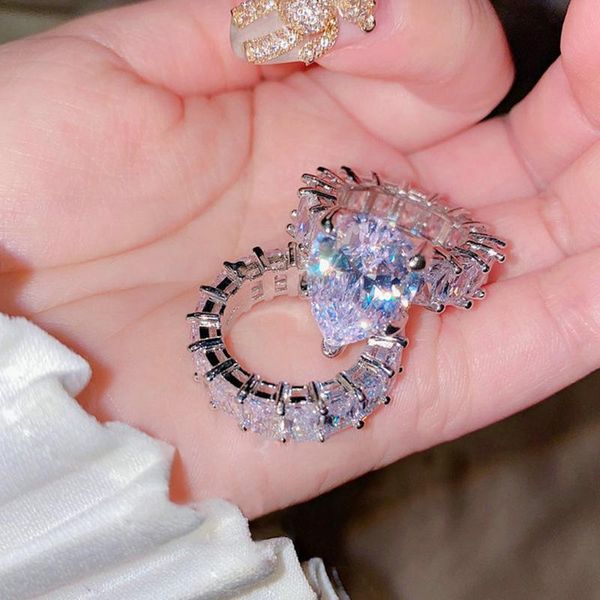 cluster rings solid 925 sterling silver ring with big stone set dazzling zircon engagement wedding promise for women fine jewelry, Golden;silver
cluster rings solid 925 sterling silver ring with big stone set dazzling zircon engagement wedding promise for women fine jewelry, Golden;silver