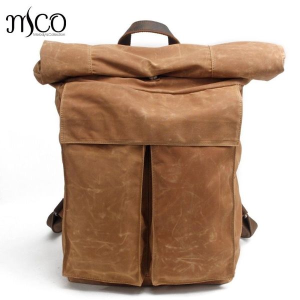 backpack vintage waterproof wax canvas travel for men large capacity knapsack holiday rucksacks riding pack bag
backpack vintage waterproof wax canvas travel for men large capacity knapsack holiday rucksacks riding pack bag