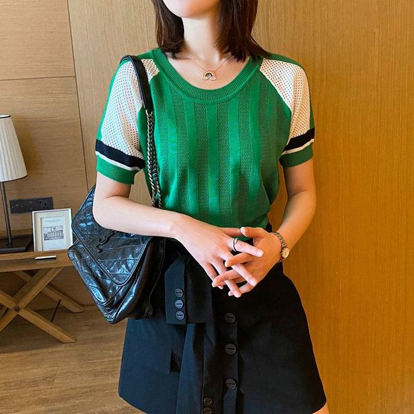ice silk short sleeve t-shirt for women's spring and summer 2021 korean loose student's base shirt knitted foreign sty, White
ice silk short sleeve t-shirt for women's spring and summer 2021 korean loose student's base shirt knitted foreign sty, White