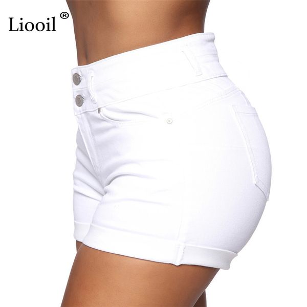 liooil black white skinny curly jean women high waist summer with pockets button up female bodycon denim shorts 210304, White;black
liooil black white skinny curly jean women high waist summer with pockets button up female bodycon denim shorts 210304, White;black
