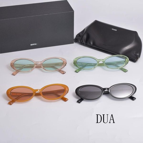 sunglasses 2021 korean brand genlte dua aceate oval uv400 sun glasses women men with original box, White;black 
sunglasses 2021 korean brand genlte dua aceate oval uv400 sun glasses women men with original box, White;black