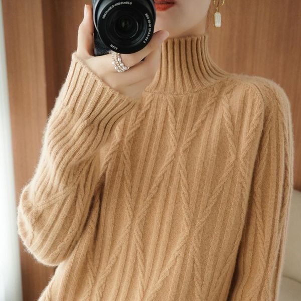 women's sweaters 2021 women autumn winter korean half high collar slim long sleeve solid knitted loose pullovers casual, White;black
women's sweaters 2021 women autumn winter korean half high collar slim long sleeve solid knitted loose pullovers casual, White;black