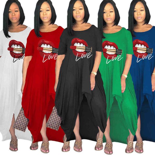 women plus size dress summer fashion round neck split irregular lip printed long dresses 2021 womens short sleeve clothes s-4xl
women plus size dress summer fashion round neck split irregular lip printed long dresses 2021 womens short sleeve clothes s-4xl
