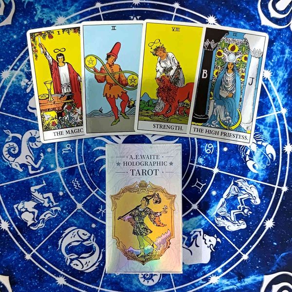 holographic tarot cards divination deck entertainment party board game support drop shipping 78 pcs/box
holographic tarot cards divination deck entertainment party board game support drop shipping 78 pcs/box
