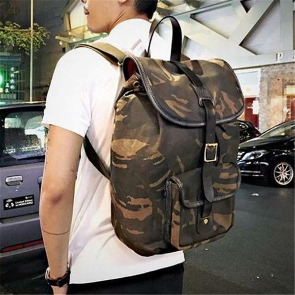 backpack retro camouflage men and women college student school bag american oil wax water repellent canvas leisure
backpack retro camouflage men and women college student school bag american oil wax water repellent canvas leisure