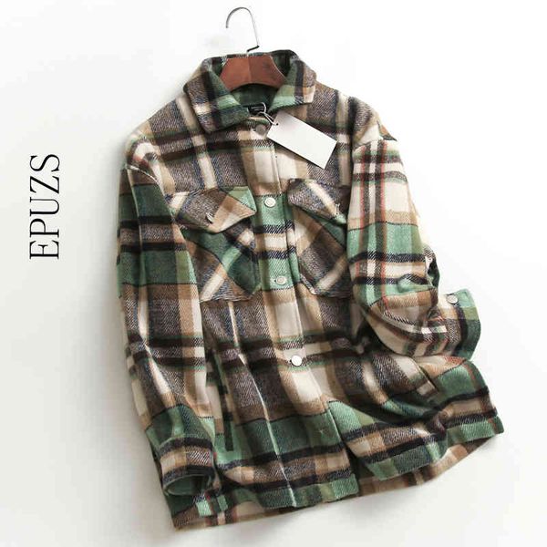 fashion women plaid jacket women winter coat long sleeve coats and jackets women oversized jacket 210430, Black;brown
fashion women plaid jacket women winter coat long sleeve coats and jackets women oversized jacket 210430, Black;brown