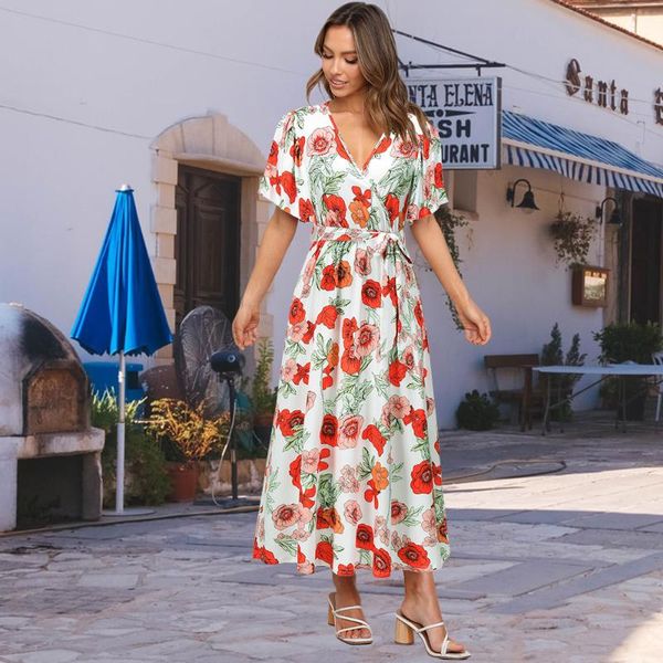casual dresses floral print long dress women v-neck split party 2021 summer short sleeve belted waist maxi for, Black;gray
casual dresses floral print long dress women v-neck split party 2021 summer short sleeve belted waist maxi for, Black;gray