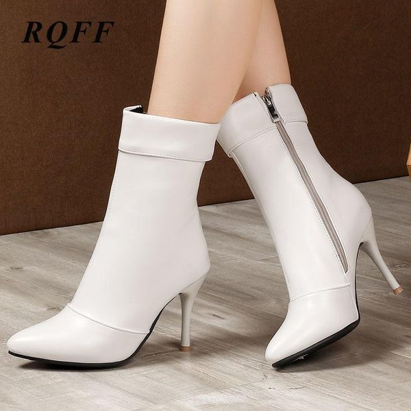 boots 2021 autumn winter women's ankle plus size 46 shoes pu leather pointed toe black whitethin high heels handmade boot
boots 2021 autumn winter women's ankle plus size 46 shoes pu leather pointed toe black whitethin high heels handmade boot