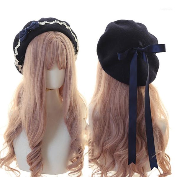 caps & hats soft sweet hand-made lace bow hat french painter beret show face small cap lolita accessory cute female1, Yellow
caps & hats soft sweet hand-made lace bow hat french painter beret show face small cap lolita accessory cute female1, Yellow