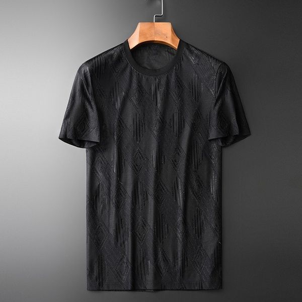 tee shirt shirt summer short sleeve mens luxury yarn dye jacquard casual male plus size 4xl slim black man t-shirts, White;black
tee shirt shirt summer short sleeve mens luxury yarn dye jacquard casual male plus size 4xl slim black man t-shirts, White;black