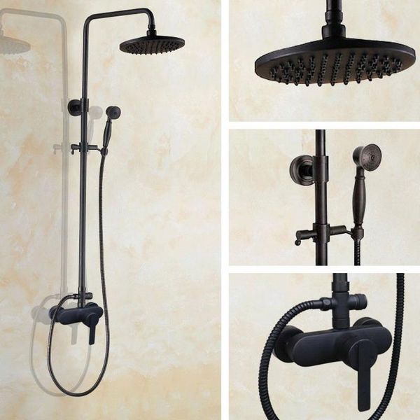 black oil rubbed single lever brass wall mount rain shower system mixer tap faucet set telephone style handheld ahg154 bathroom sets
black oil rubbed single lever brass wall mount rain shower system mixer tap faucet set telephone style handheld ahg154 bathroom sets