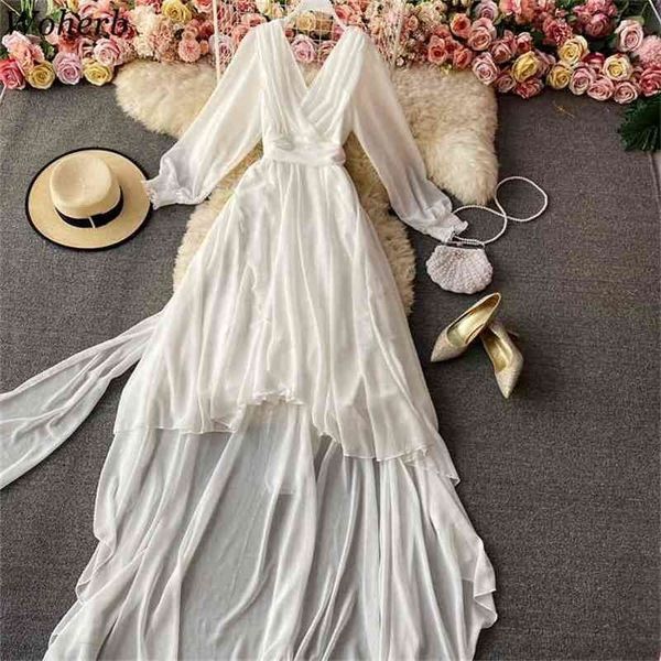 beach style solid white dress women v-neck asymmetrical long dresses summer korean chic vestidos de mujer 210519, Black;gray
beach style solid white dress women v-neck asymmetrical long dresses summer korean chic vestidos de mujer 210519, Black;gray