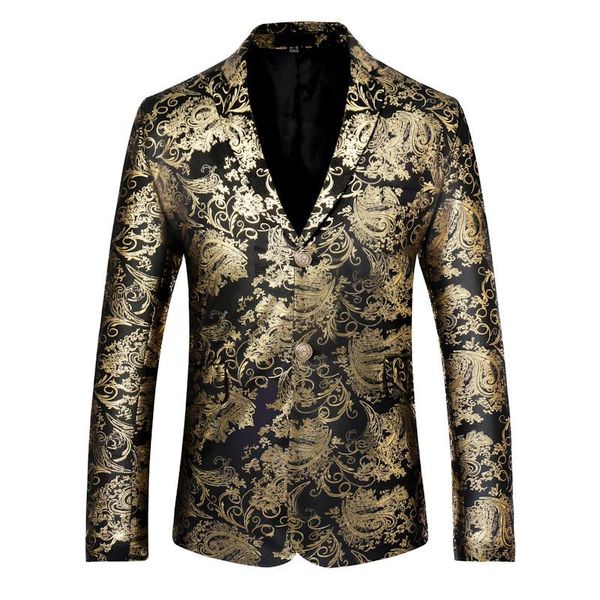 men's suits & blazers mens gold paisley blazer jacket 2021 slim fit nightclub men business formal dress stage costume homme, White;black
men's suits & blazers mens gold paisley blazer jacket 2021 slim fit nightclub men business formal dress stage costume homme, White;black