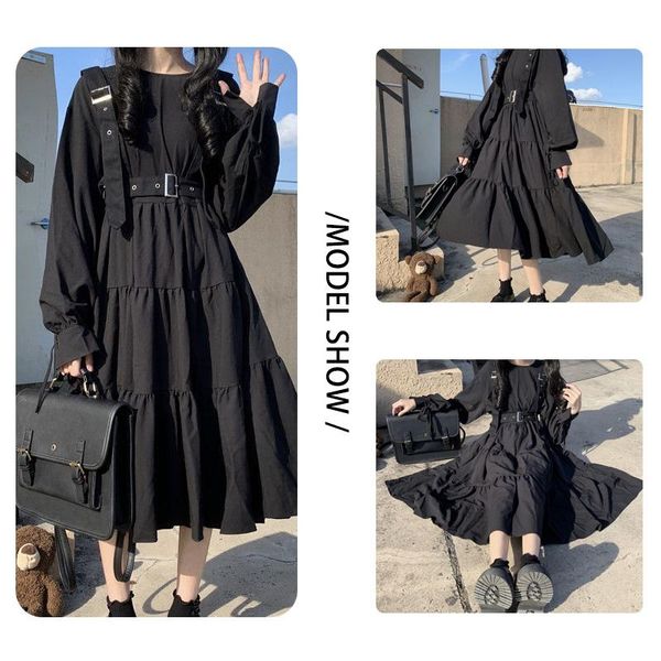 casual dresses gothic style dress women harajuku lolita kawaii punk cute long sleeve black midi 2021 emo mall goth, Black;gray
casual dresses gothic style dress women harajuku lolita kawaii punk cute long sleeve black midi 2021 emo mall goth, Black;gray
