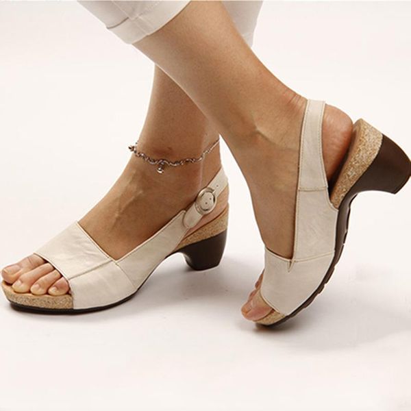 women summer shoes pu leather sandals mid heel casual for beach travel sandalias de las mujeres, Black
women summer shoes pu leather sandals mid heel casual for beach travel sandalias de las mujeres, Black