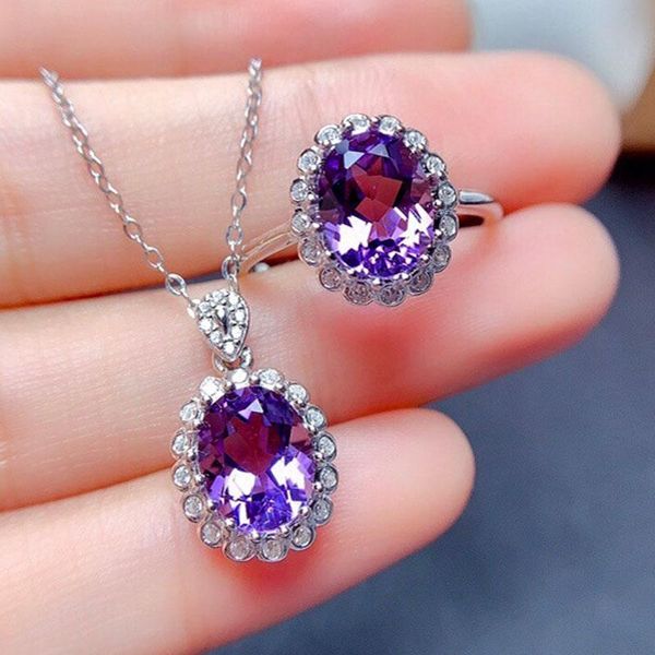 earrings & necklace moonrocy purple crystal ring trendy jewelry set wedding silver color oval wholesale for women girls gift drop
earrings & necklace moonrocy purple crystal ring trendy jewelry set wedding silver color oval wholesale for women girls gift drop