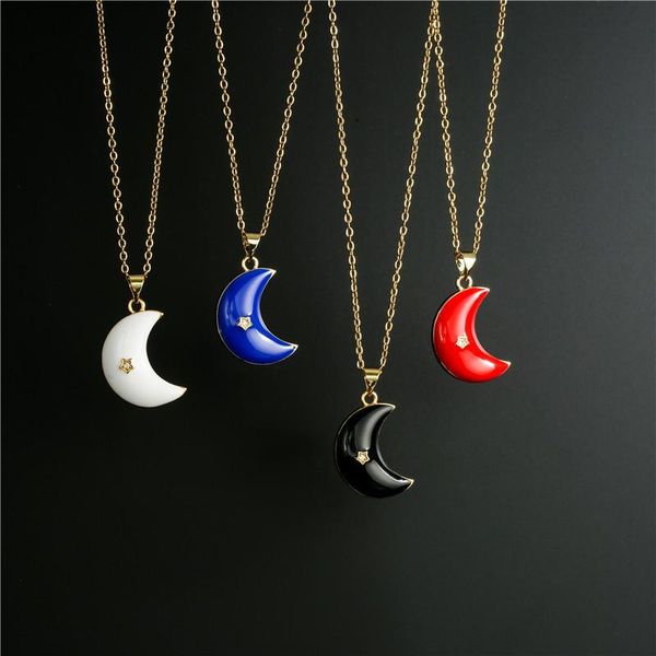 pendant necklaces 2021 oil drop moon star necklace female 4 colors optional color preserving neck chain street accessories, Silver
pendant necklaces 2021 oil drop moon star necklace female 4 colors optional color preserving neck chain street accessories, Silver