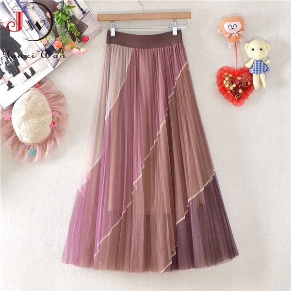 korean elegant mesh pleated skirt women elastic waist spring summer office ladies midi skirts saias jupe 210510, Black
korean elegant mesh pleated skirt women elastic waist spring summer office ladies midi skirts saias jupe 210510, Black