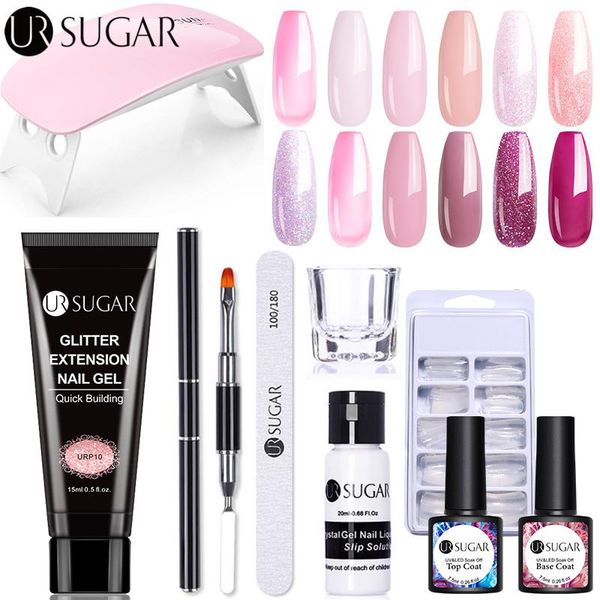 manicure set gel for extension nail polish kit builder dual brush soak off quick building finger tips, Red;pink
manicure set gel for extension nail polish kit builder dual brush soak off quick building finger tips, Red;pink