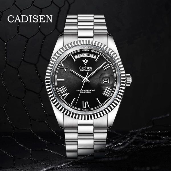 wristwatches cadisen 2021 waterproof wrist male accessory with miyota-8285 automatic movement sapphire stainless steel clock, Slivery;brown
wristwatches cadisen 2021 waterproof wrist male accessory with miyota-8285 automatic movement sapphire stainless steel clock, Slivery;brown