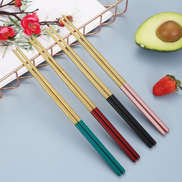chopsticks gold stainless steel korean style metal chopstick dessert dinner home tableware kitchen tool portable reusable
chopsticks gold stainless steel korean style metal chopstick dessert dinner home tableware kitchen tool portable reusable