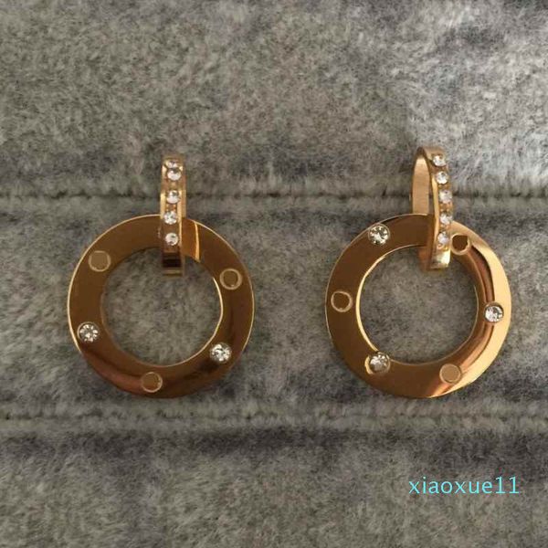 luxury- white stone gold silver rose colors fashion studs mud drill classic design earrings stainless steel ring style love women jewelry, Golden;silver
luxury- white stone gold silver rose colors fashion studs mud drill classic design earrings stainless steel ring style love women jewelry, Golden;silver