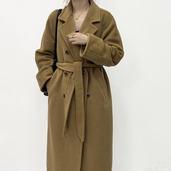 women's wool & blends autumn and winter 2021 classic 101801 cashmere coat silhouette lapel double breasted handmade women, Black
women's wool & blends autumn and winter 2021 classic 101801 cashmere coat silhouette lapel double breasted handmade women, Black