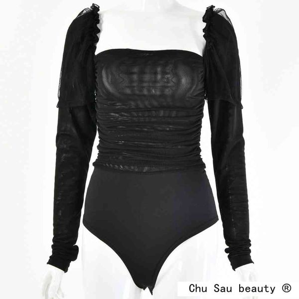 black lace low collar bodysuit women mesh layered backless ruffles slim bodycon elegant vintage overalls 210508, Black;white
black lace low collar bodysuit women mesh layered backless ruffles slim bodycon elegant vintage overalls 210508, Black;white