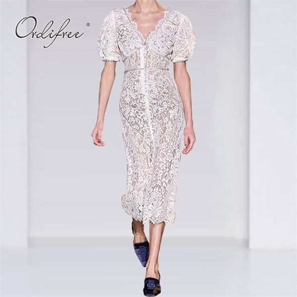 summer women party dress puff sleeve vintage elegant lady white lace midi 210513, Black;gray
summer women party dress puff sleeve vintage elegant lady white lace midi 210513, Black;gray