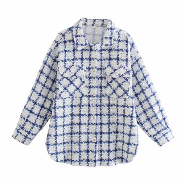 women's jackets puwd causal women plaid pockets tweed 2021 autumn fashion ladies turn-down collar streetwear jacket girls chic outwear, Black;brown
women's jackets puwd causal women plaid pockets tweed 2021 autumn fashion ladies turn-down collar streetwear jacket girls chic outwear, Black;brown