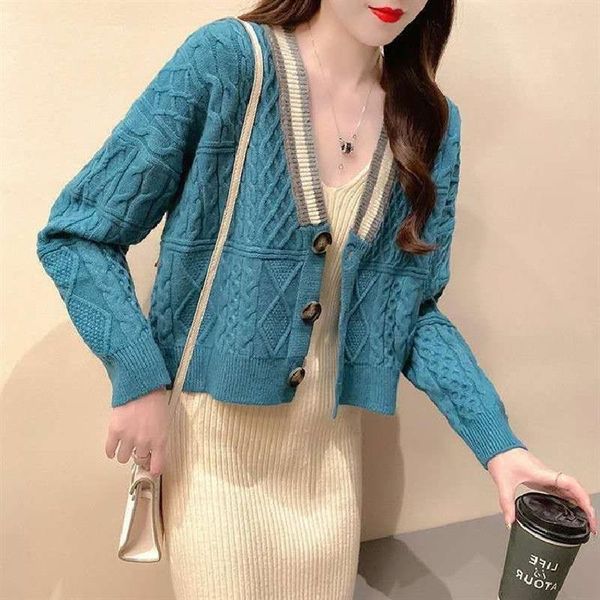women's knits & tees sweater cardigan knitted coat short spring and autumn 2021 loose foreign style tide, White
women's knits & tees sweater cardigan knitted coat short spring and autumn 2021 loose foreign style tide, White