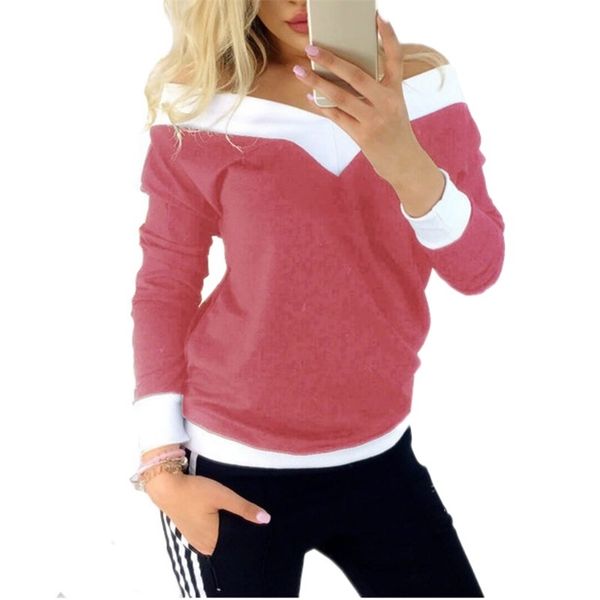 lossky off shoulder patchwork t shirt v neck long sleeve women spring t-shirt autumn casual loose fashion tshirts tees 210507, White
lossky off shoulder patchwork t shirt v neck long sleeve women spring t-shirt autumn casual loose fashion tshirts tees 210507, White